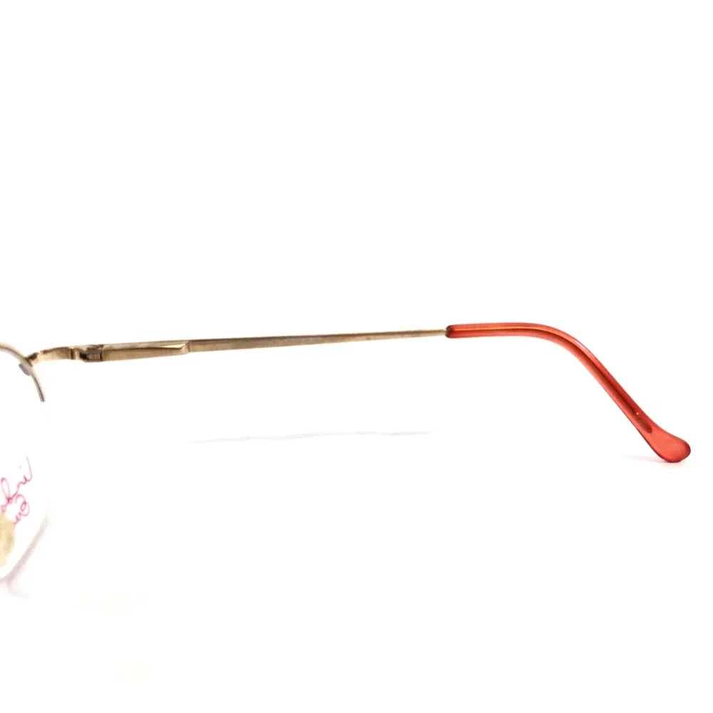 Vintage Linda Evans Eyeglasses Frame 207 SOFT ROSE Gold with Clip Ons 46-19-130